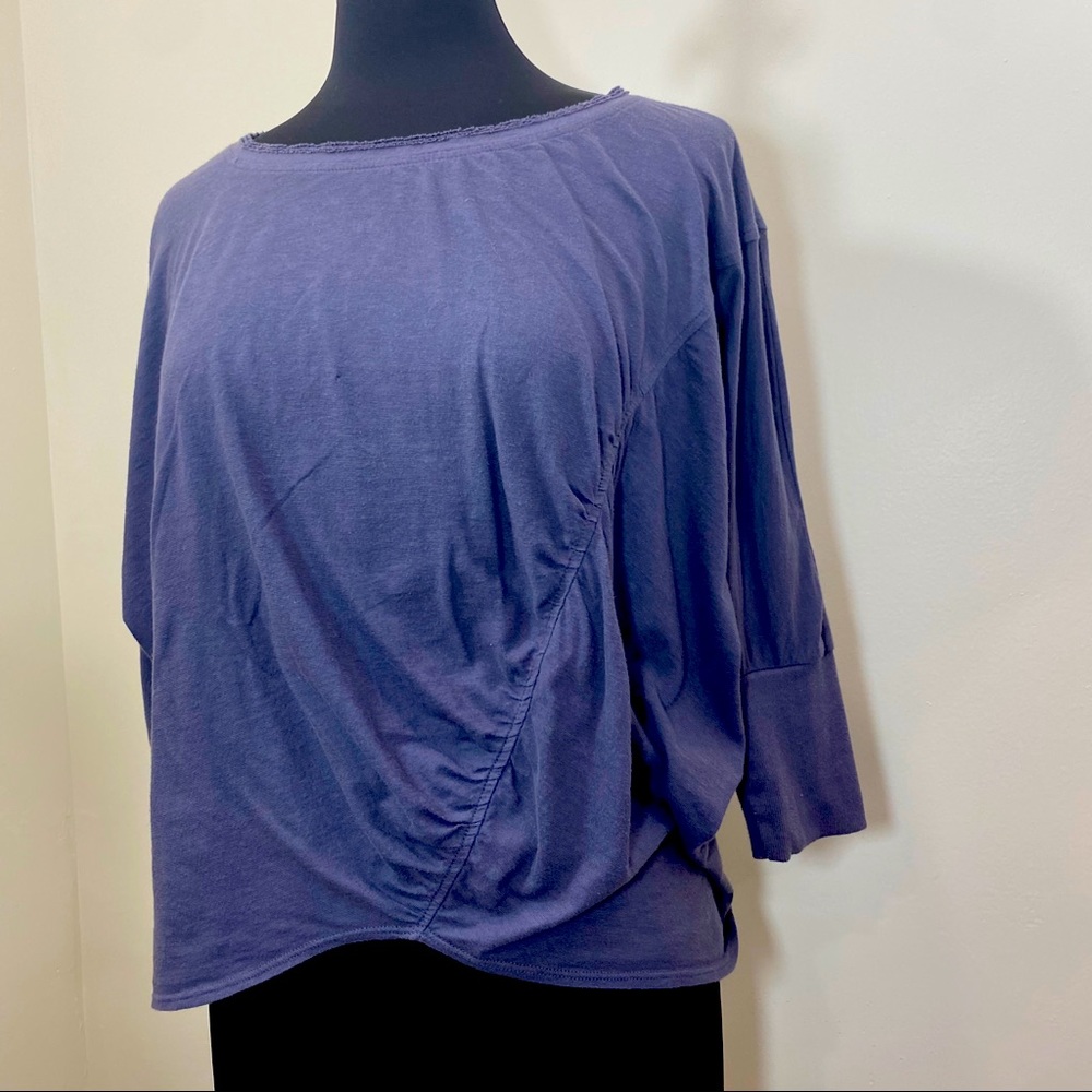 A Common Thread purple-grayish boho top. Slouchy